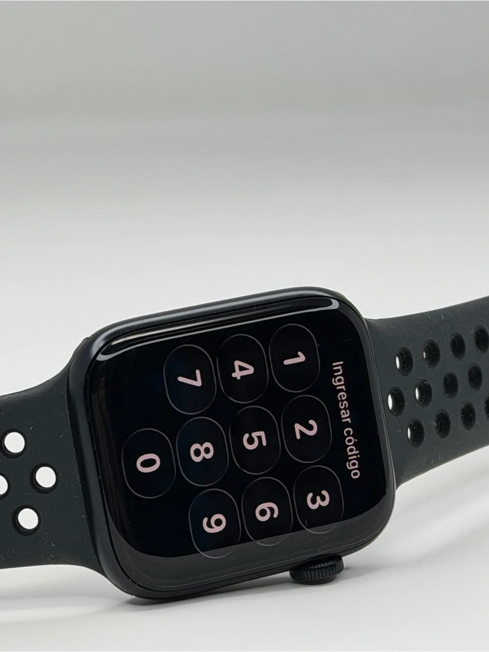Apple Black Smartwatch with Black Perforated Sport Band